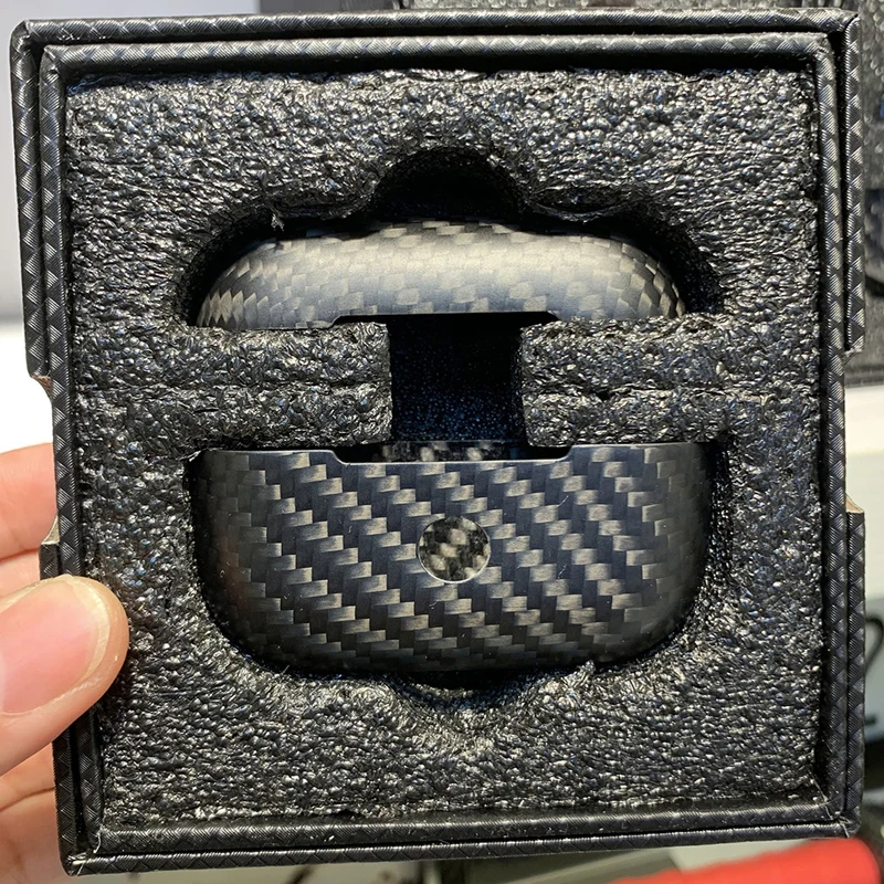Premium Ultra-Thin Real Carbon Fiber Earphone Protective Case