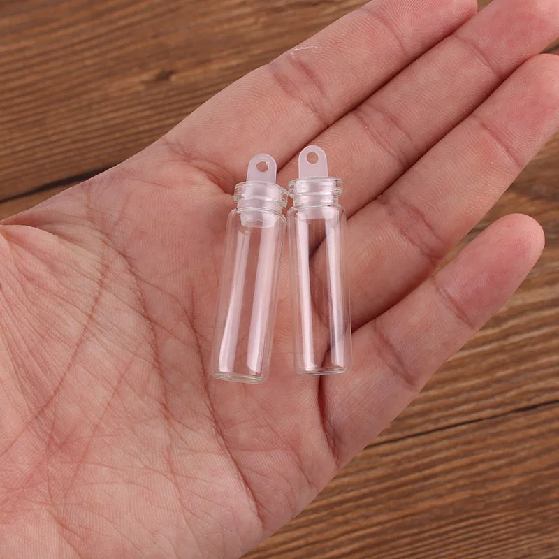 Lots 300 pieces 1ml 2ml Mini Glass Bottles with Plastic Stopper Spice Bottles Jars DIY Craft 5