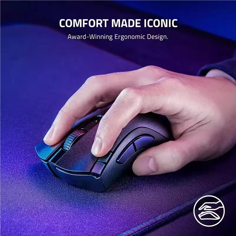 Razer DeathAdder V2 X HyperSpeed ??무선 게임용 마우스 7개의 프로그래밍 가능 버튼 Gen 2 기계식 스위치 5G 14K DPI 광학 센서