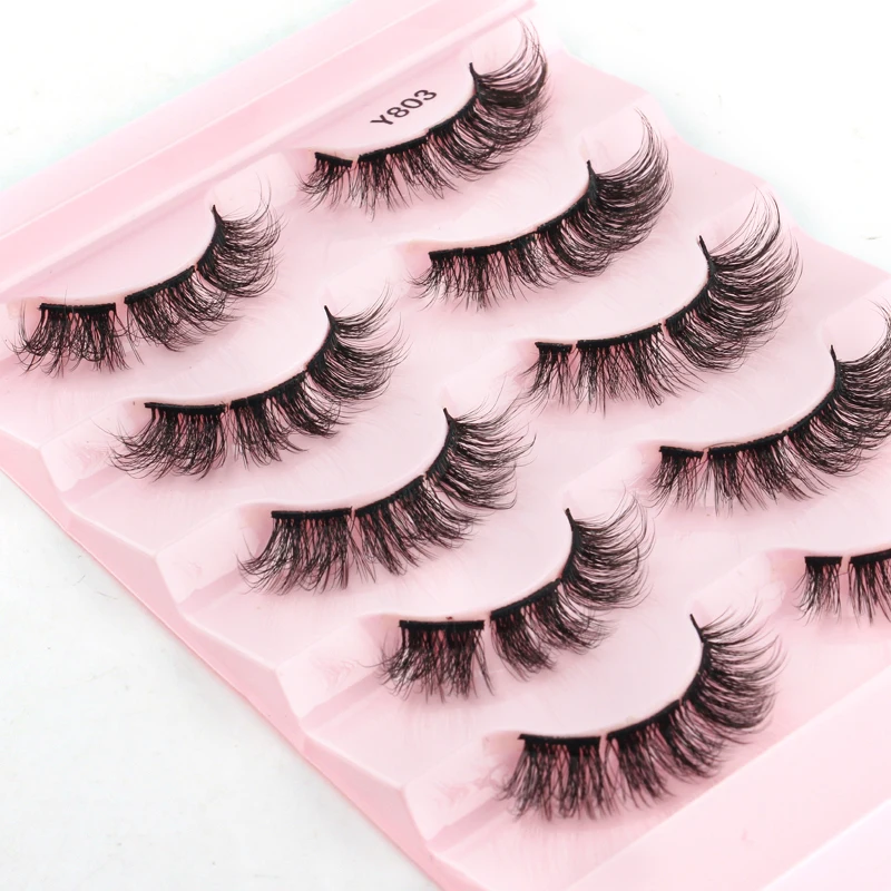 Reusable Faux Mink False Eyelashes Crisscross Lashes