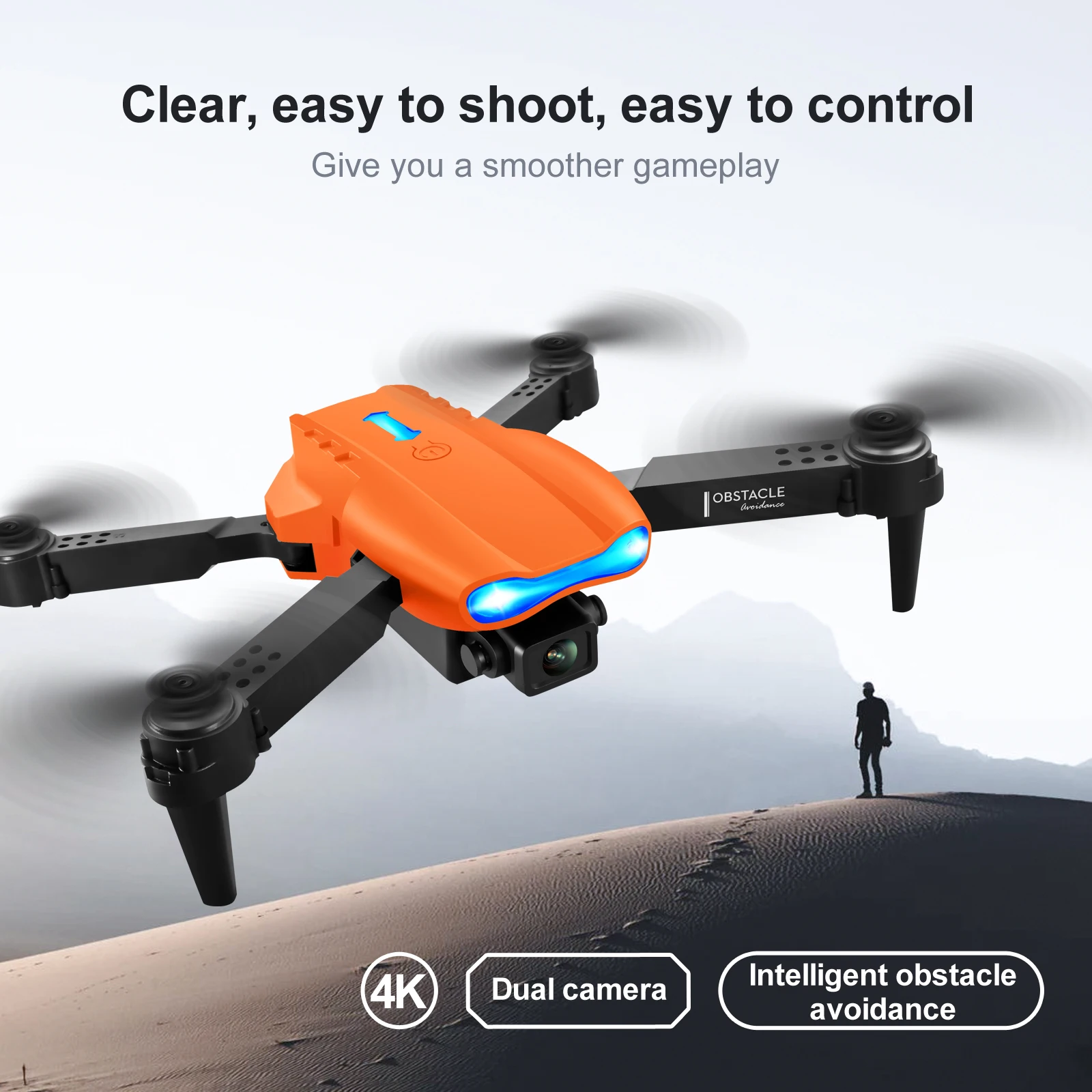 LSRC Latest E99 K3 PRO RC Drone 4K Profesional HD Dual Camera Obstacle Avoidance WIFI FPV Foldable Quadcopter Dron Gift Toy mini rc foldable drone quadcopter