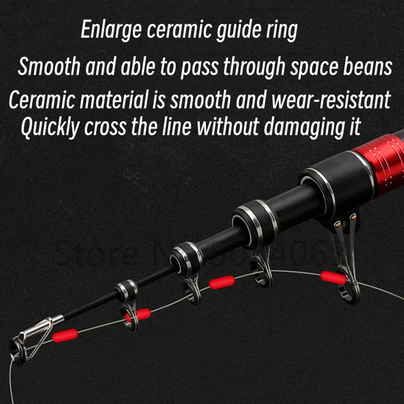Telescopic Fishing Rod 2.7m Travel Surf Rod Spinning Power 5-300g Throwing Surfcasting Carbon Baitcasting Rod 5