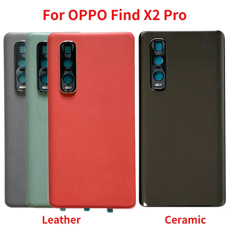 

Original Housing For Oppo Find X2 Pro CPH2025 PDEM30 OPG01 Battery Back Cover Rear Door Case with Camera Glass Frame+Sticker