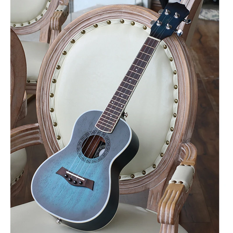 

23 inch Yukriri Gradual Blue Peach Blossom Heart Quad Hawaiian Guitar