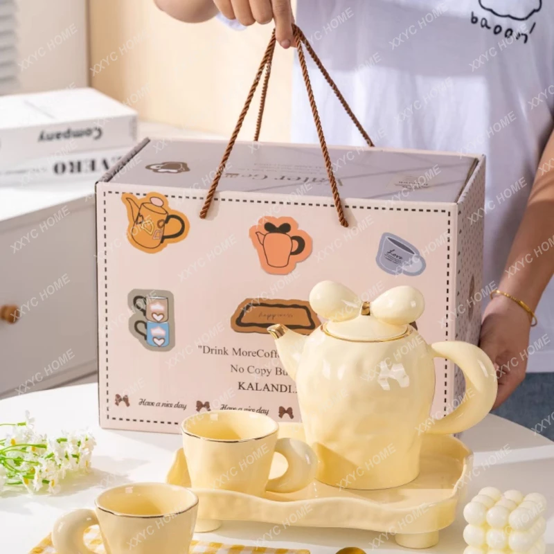

High-End Teapot Moving into the New House Girlfriends Girls Birthday Gifts Tea Set Suit