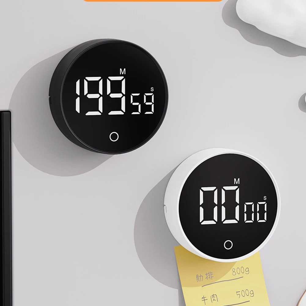 Description Picture 6 of itemMagnetic LED Digital Kitchen Timer Large LED Display Mechanical Remind Alarm Stopwatch Alarm Clock for Cooking Working Studying