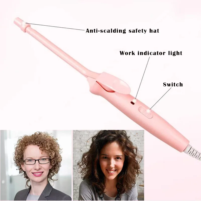 Professional 9mm electric curling iron Hair waver Pear Flower Cone Ceramic curling wand roller beauty Salon Hair Curlers