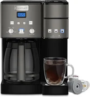 Cuisinart Coffee Maker,12 Cup with 3 Single-Size Brewers, 6, 8, 12 oz, Black/Stainless Steel, SS-15BKSP1 1