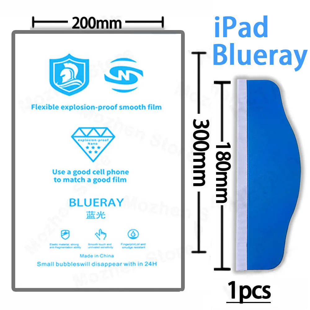 25/50 Pcs Tablets Pad HD Clear Matte Anti-blue Hydrogel Film for Cutter 11 inch LCD Screen Protector Front Film Cutting Machine