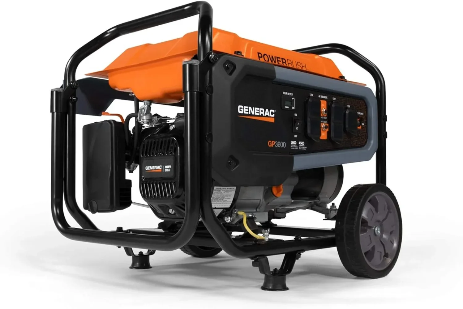 

Generac 7678 GP3600 3600 Вт газовый портативный генератор-Powerrush передовая технология-прочный дизайн и надежная мощность