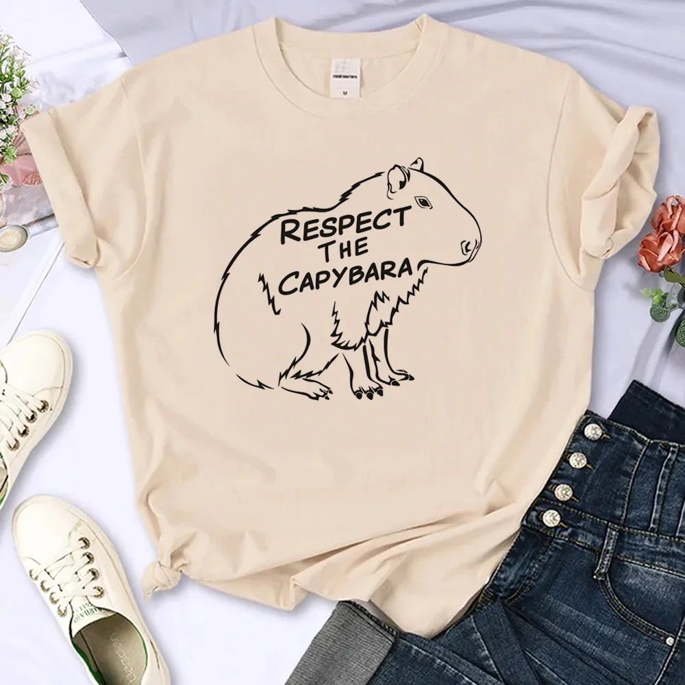 

Capybara t-shirts women graphic tshirt female anime funny Japanese clothes