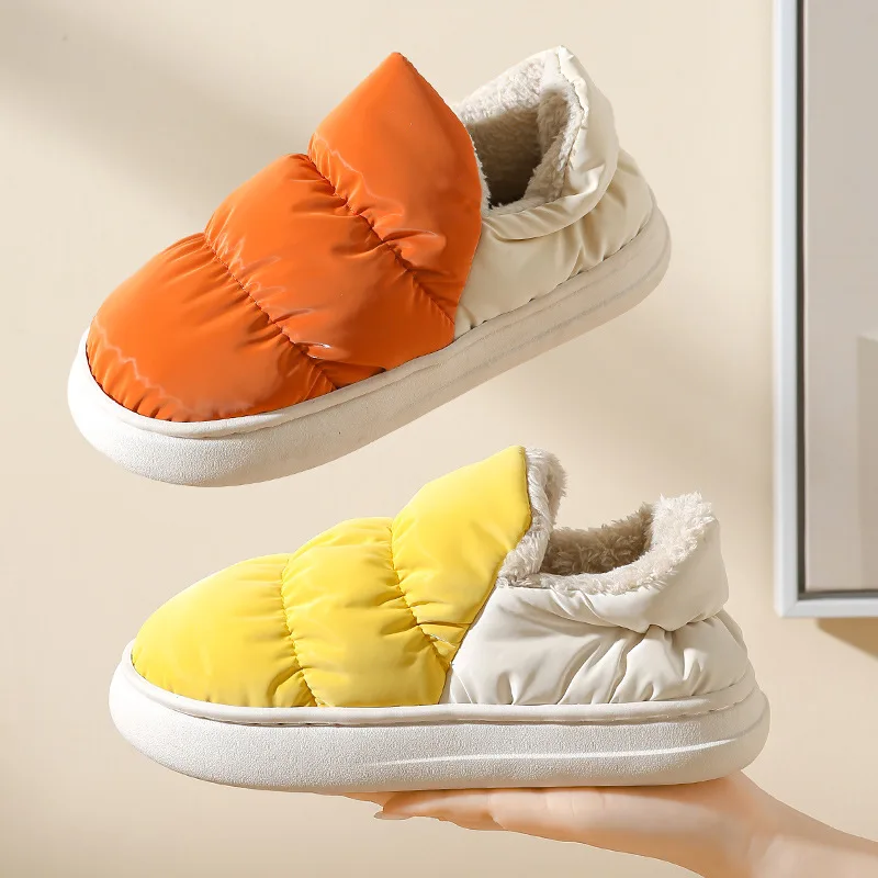 Indoor Slippers Women Winter Warm Flats Soft Fluffy Men Casual Comfortable Plush Shoe Non-slip Fashion Couples Home Furry Slides 3