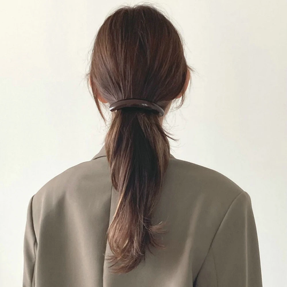 Hair Clip 9cm Arched Hairpins Fashion Pure Color Acetic Acid Spring Clip Hair Accessories For Woman Girls