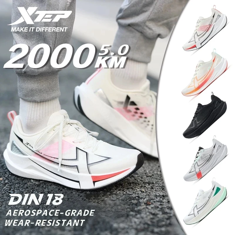 Chaussures marathon Xtep pêche durable - Sneakers amorti professionnel course légère street