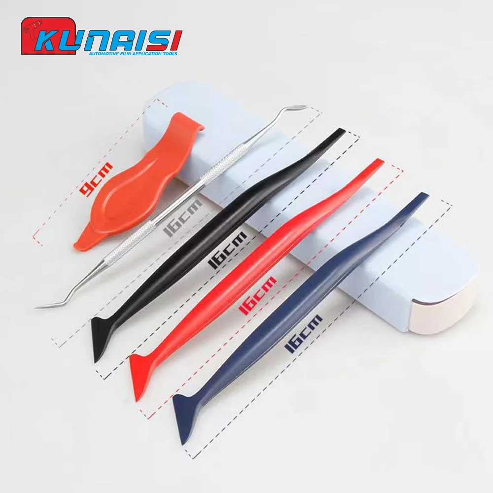 Car Vinyl Wrap Tool Kit Flexible Micro Squeegee with Edge Trimmer Different Hardness for Window Tint Stickers Installation