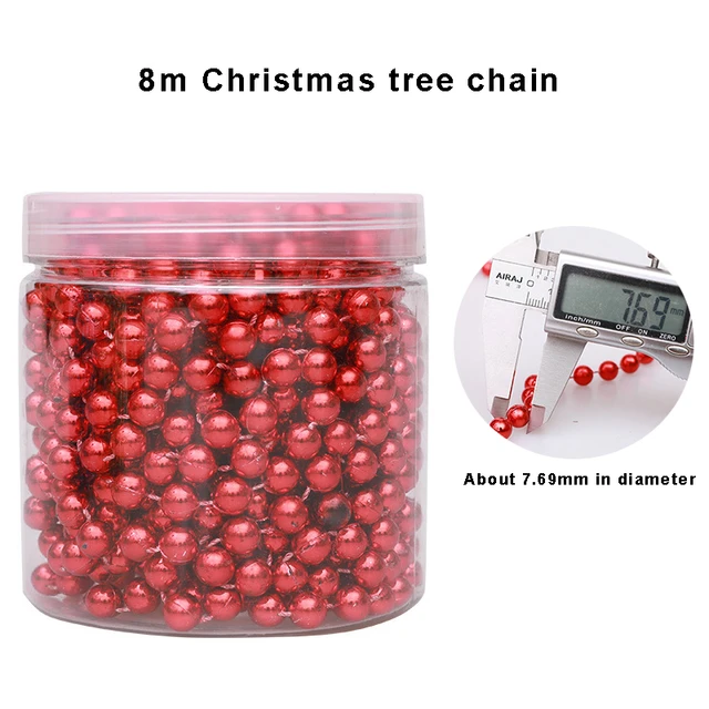 Christmas Ornaments Bead Chain  Pearl Christmas Tree Ornaments - Christmas  - Aliexpress