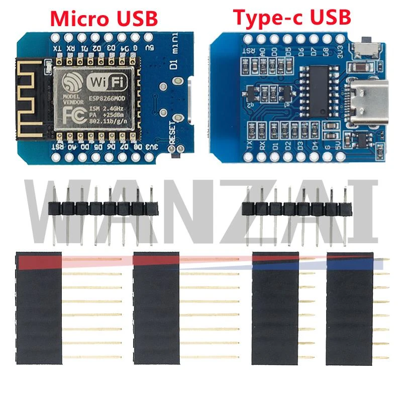 Type-c Micro Usb Esp8266 Esp-12 Esp-12f Ch340g Wemos D1 Mini Wifi ...