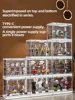 Dustproof Doll Display Case with Magnetic Levitation Stand and LED Light, Clear Acrylic Storage Box for Collectibles 2