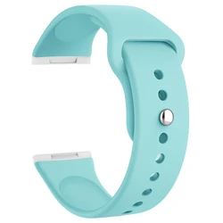 Premium Soft Silicone Wristband for Smartwatches - Versatile and Comfortable Wear (Light Blue)