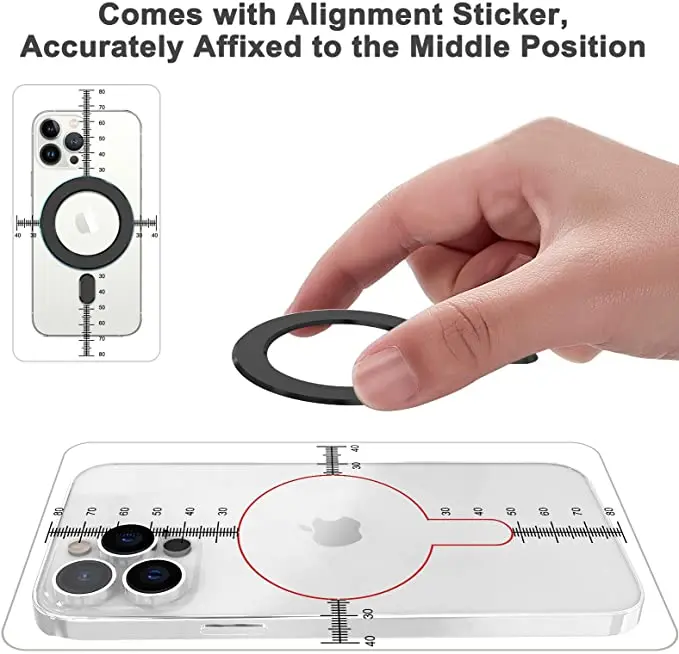 1 2Pcs Magnet Sticker Wireless Charging Magnetic For iPhone 11 13 12 Pro Max Samsung  Mobile Phone Back Cover Strong Magnet 2022 case iphone 13 pro max