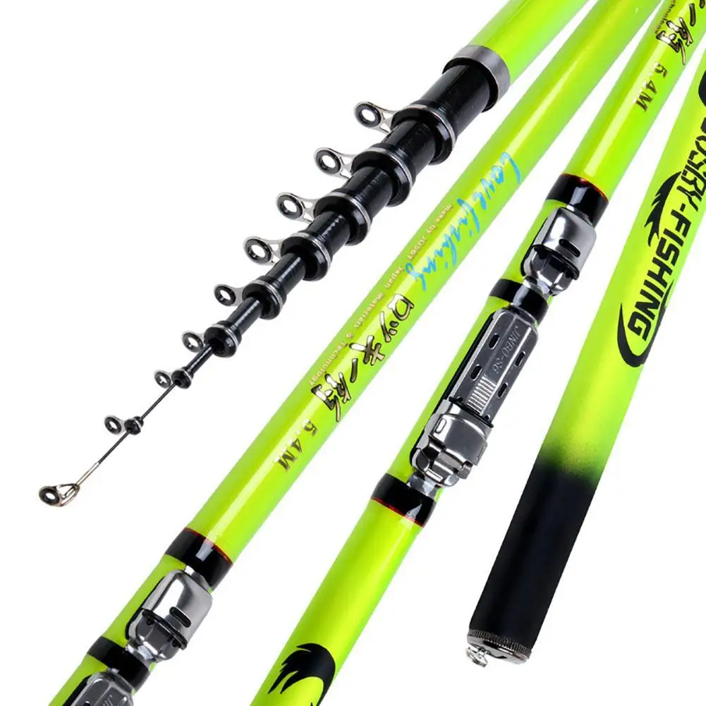 Portable Fishing Rod, Carbon Fiber Telescopic Fishing Rods, Unique Painting  and Ceramic Guide Ring,4.5m (4.2m) : : Sports & Outdoors