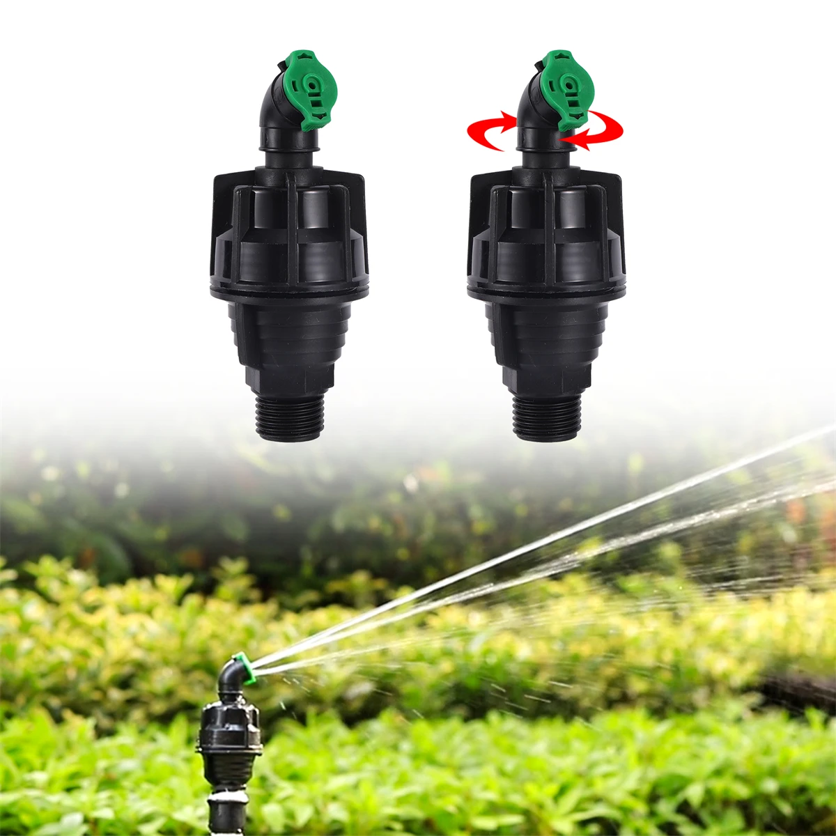 1/2"Male Thread Interface 360 Degree Rotation Sprinkler Head Large-Area Automatic Garden Orchard Lawn Irrigation Watering Device