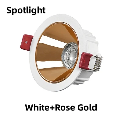 thumbnail image 1 of Focos LED COB antideslumbrantes redondos empotrados regulables de 7 W, 9 W, 12 W y 15 W para techo, iluminación de centros comerciales y oficinas, 1 of 5