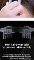 Volumizing Wide-Tooth Hair Styling Comb for Men, ABS Plastic with Textured Grip, Ideal for All Hair Types, Perfect for Home Use 3