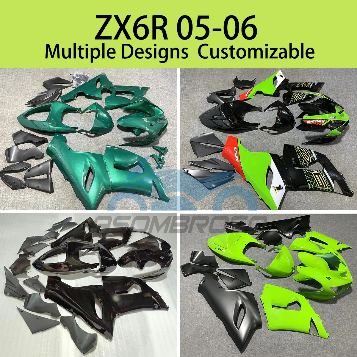 

Обтекатели для мотоцикла KAWASAKI 636 ZX 6R 05 06 ZX6R 2005 2006 гоночный индивидуальный ABS пластиковый высококачественный комплект обтекателей