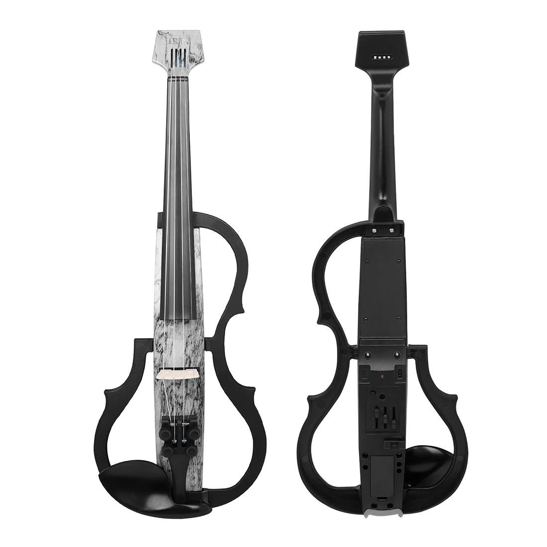 

IRIN 4/4 Electric Violin String Instrument for Practice Carbon Fiber Professional Electric Violin With Shoulder Rests Headphones
