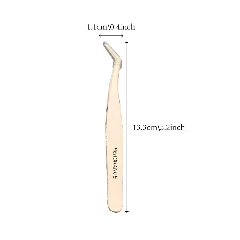 1Pc 안티 스틱 핀셋 끈적이지 않는 DIY 둥근 디자인 전문 접목 안티 스틱 글루 프리 인조 속눈썹 핀셋.
