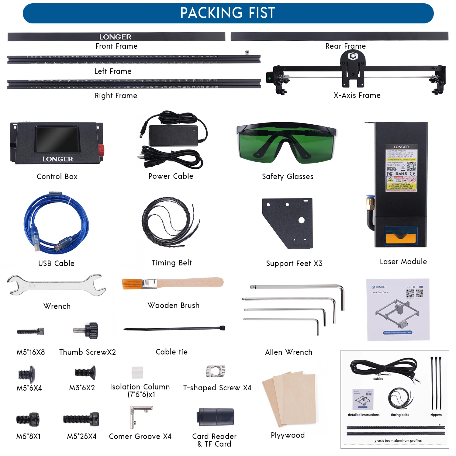 Powerful 400x850mm RAY5 20W Laser Cutting Engraving Machine Lengthen Extended Version Engraver Cutter Desktop DIY CNC Tools KIT