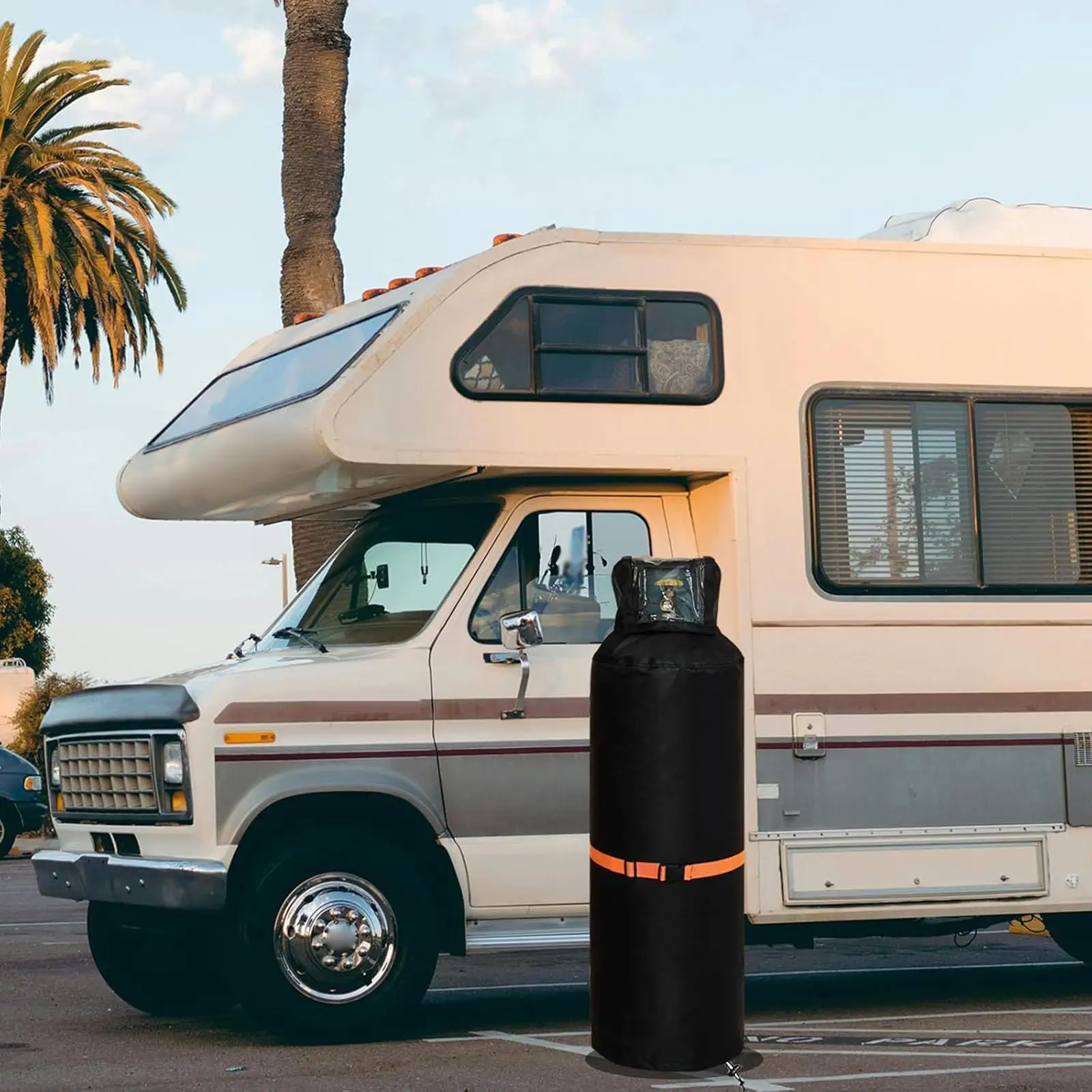 Gas Tank Cover Windproof Gas Bottle Cover for Outside Hiking Garden
