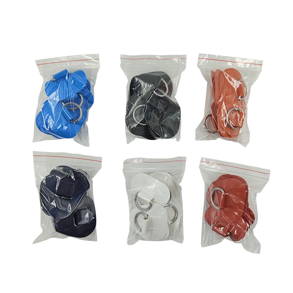 6pcs Kayak D-ring Pad 316 Stainless Steel-shackle PVC Ring Deck Rigging Sup Round Ring Pad sports accessory