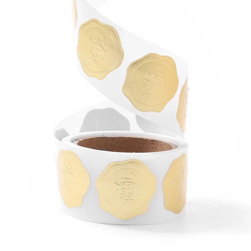 150pcs Golden Font Thank You Stickers Kraft Festival Decorative Stickers Tags Envelope Christmas Stickers Scrapbooking