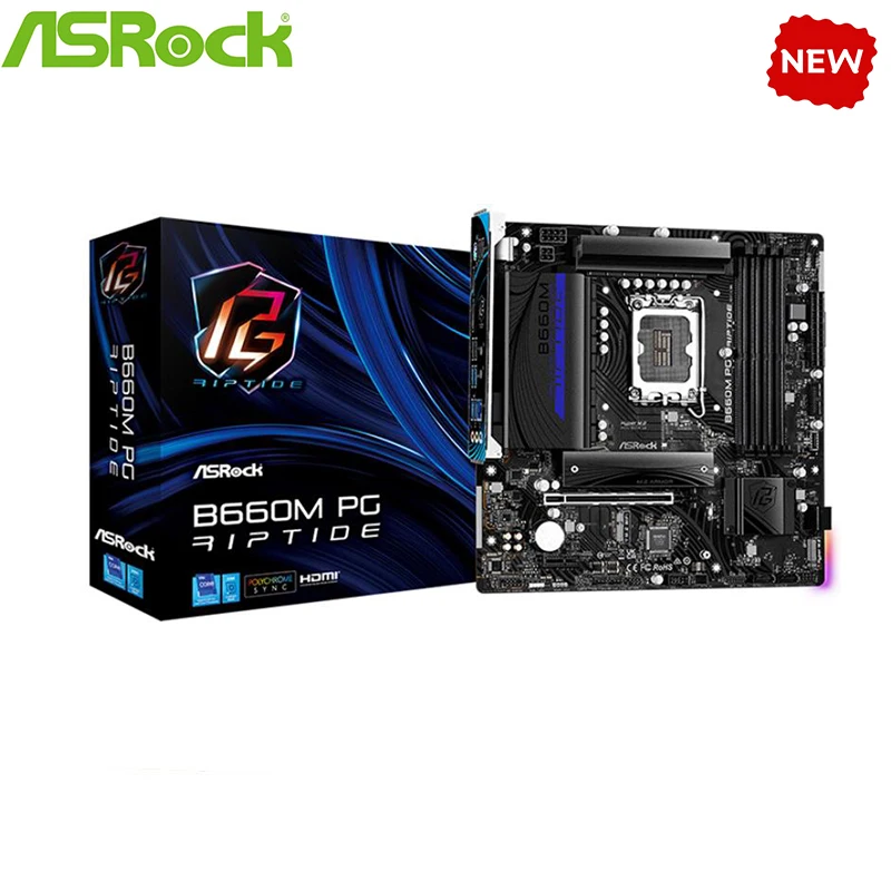 Nuovo B660 Per Asrock B660M Pg Riptide Scheda Madre Lga 1700 Ddr4 B660 Supporta Cpu I5 10400F I3 12100F 12400F