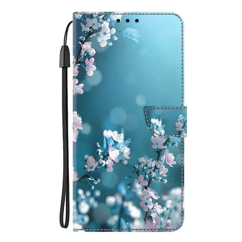 Elegant Leather Flip Wallet Phone Case with Magnetic Stand - Cute Design