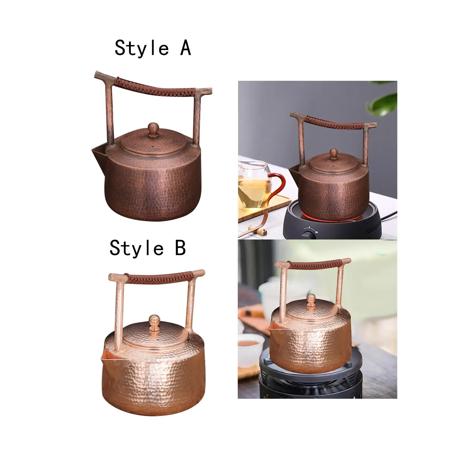 1.2 Liter Solid Copper Tea Pot Kettle 5.5x7.4inch Traditional for Gas Electric 1.2 Liter Solid Copper Tea Pot Kettle 5.5x7.4inch Traditional for Gas Electric