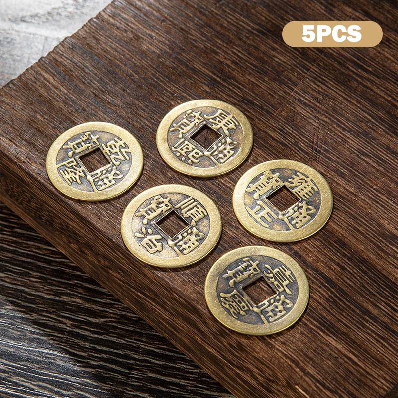 2 juegos de 3 monedas chinas Feng Shui para riqueza y éxito, colgante  antiguo de dinero del Emperador Oriental de la suerte, regalos de mejores  deseos - AliExpress