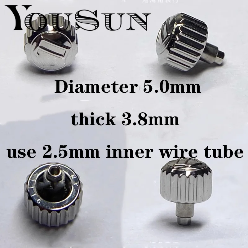 Per Tag Heuer Head Inner Wire Lock Head Watch Handle Crown 5.0Mm Accessori