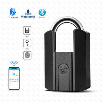 Waterproof Smart Padlock TTlock App Control Fingerprint Keyless IP67 Outdoor Biometric Tough Suitable Gym High Quality 1