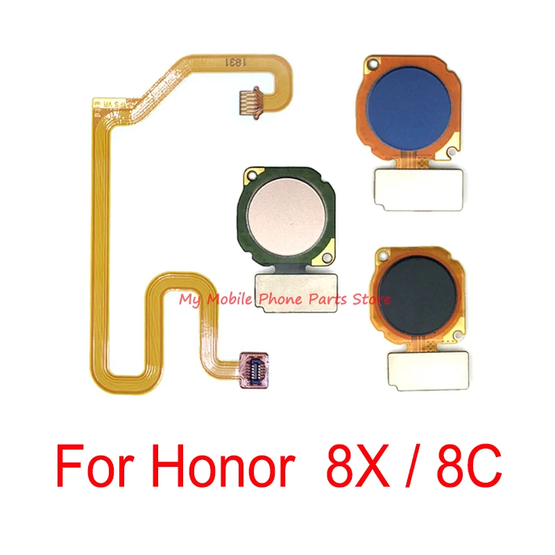 

1 Set Return Back Home Button Key Touch ID Flex Cable For Huawei Honor 8X 8C Fingerprint Sensor Scanner Connector Flex Cable