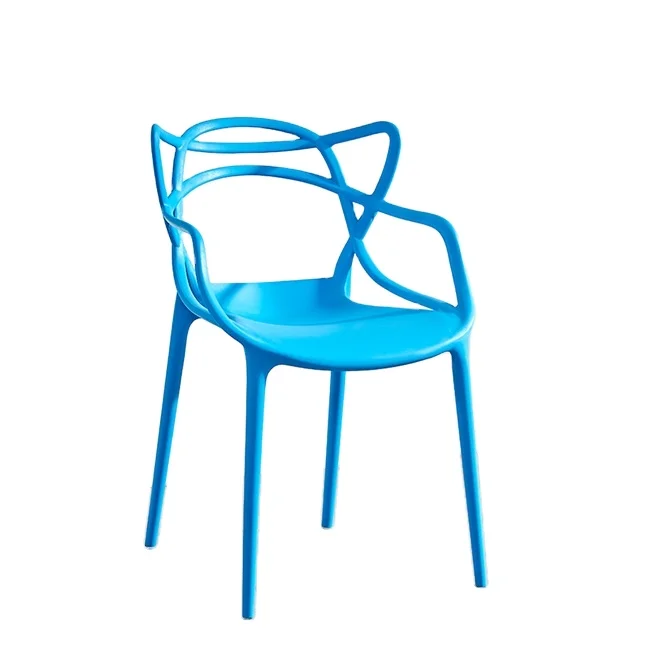 Hot selling Nordic casual dining chair modern simple plastic chair coffee stacking chair