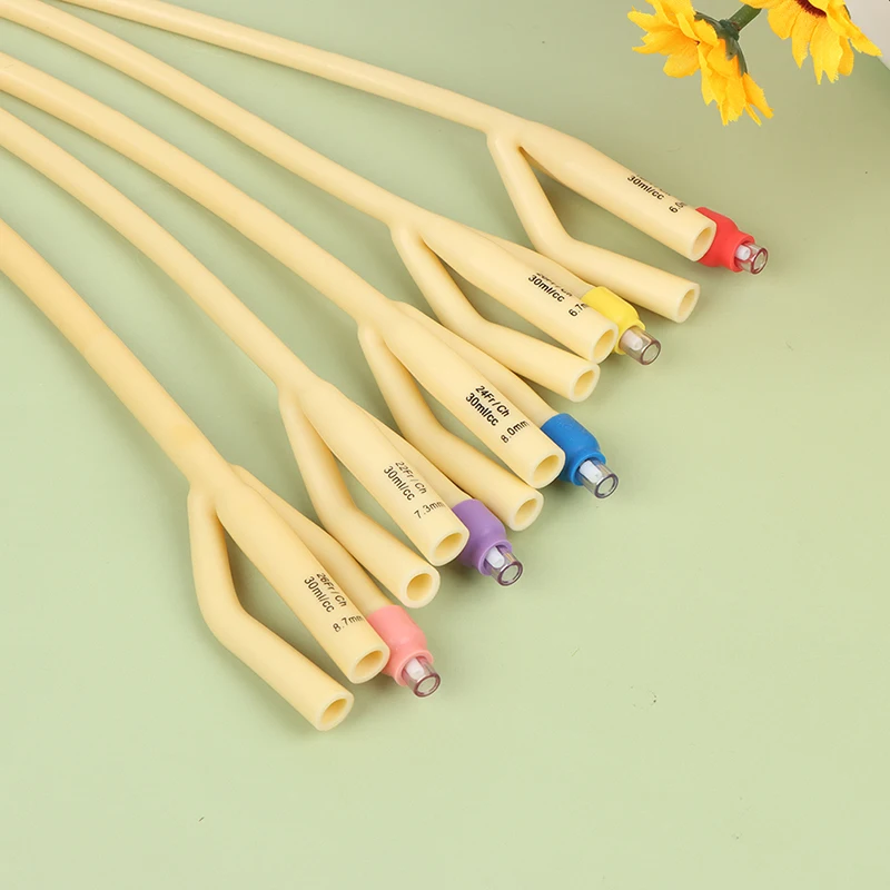 1 Pcs 3 Way Medical Balloon Latex Foley Catheter Silicone Coating Urine Tube Male urinary catheter