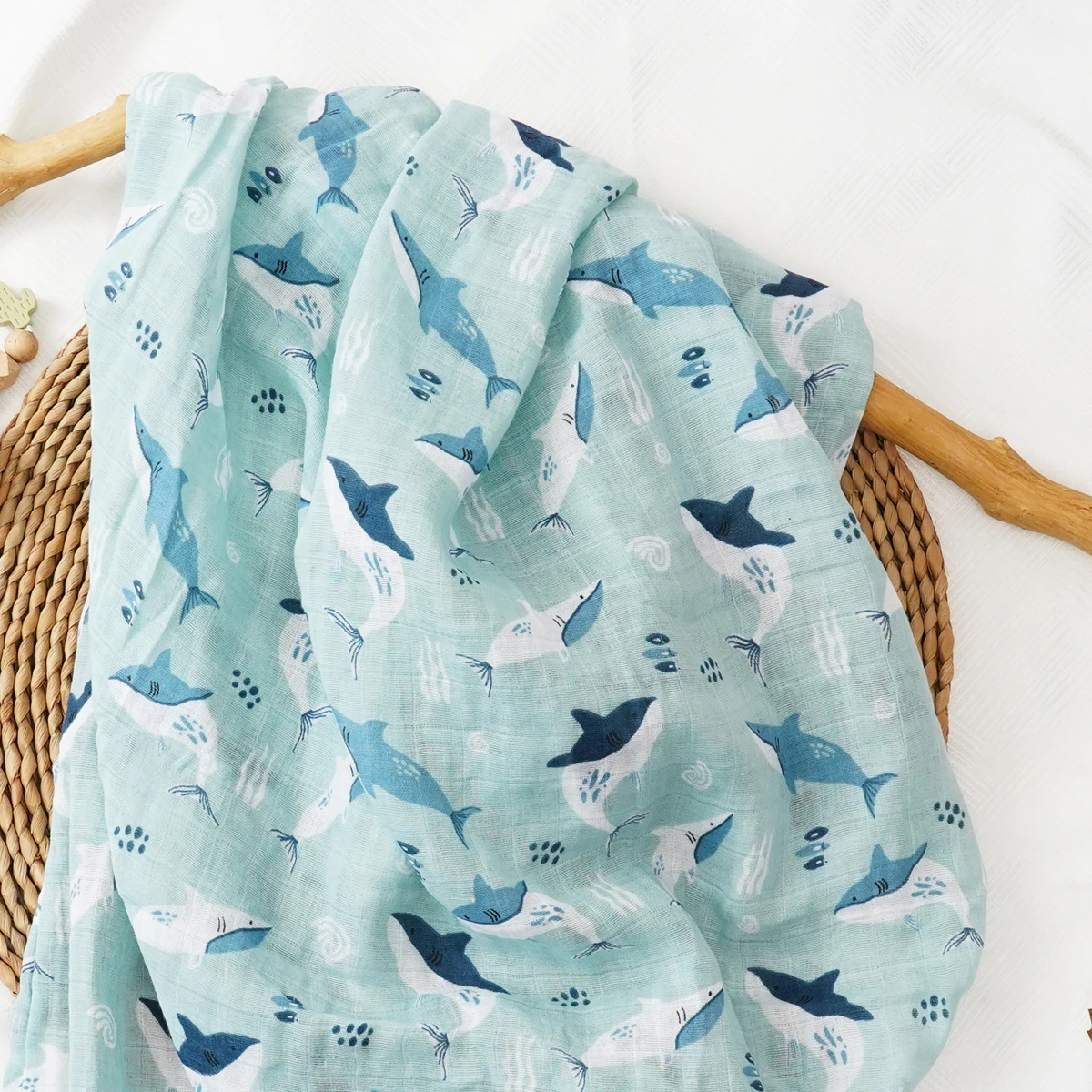 1PCS Baby Muslin Swaddle 100% Cotton Soft Baby Blanket For Newborn Baby Wrap Sleepsack Bath Towel 120*110cm 3