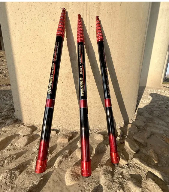 Folding Fishing Landing Hand Nets 2.1M 3.0M 3.6M Telescoping Flip Pole Lightweight Carp Carbon Fiber  Folding Fly Tools Dip Net 6