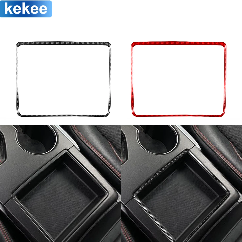 

For Toyota Camry 2015 2016 2017 Center Console Armrest Box Inner Frame Cover Real Carbon Fiber Stickers Car Interior Accessories