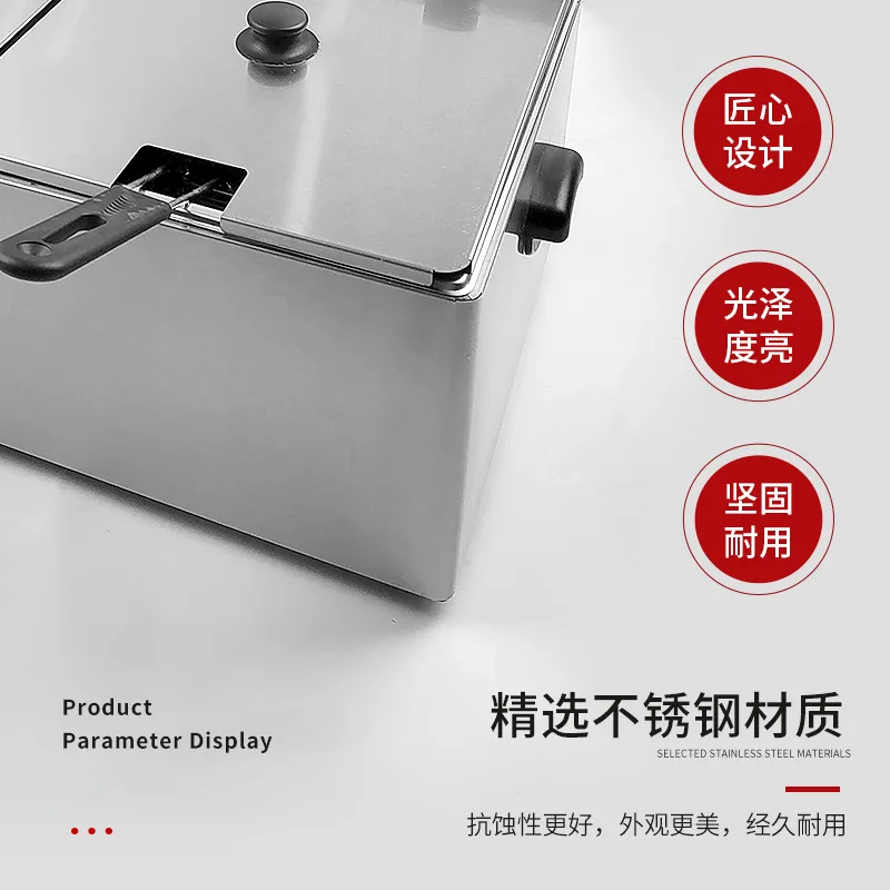 Commercial Desktop Electric Fryer Multifunctional Single-cylinder Double-cylinder Fryer French Fries Machine Burger Shop