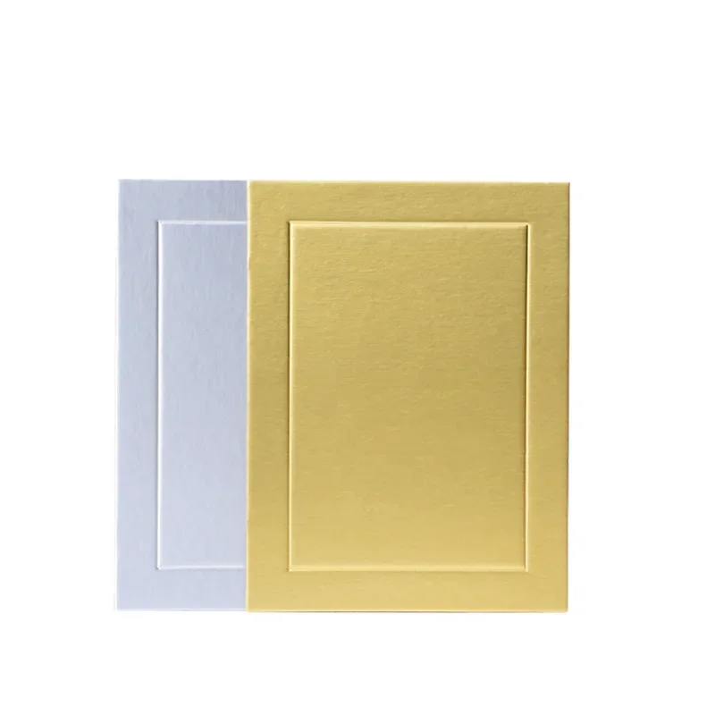 Round Square Mousse Cake Boards Mat Food Grade Paper 10 pcs Kitchen Baking accessories Gold New Year Wedding Cake Displays Tray