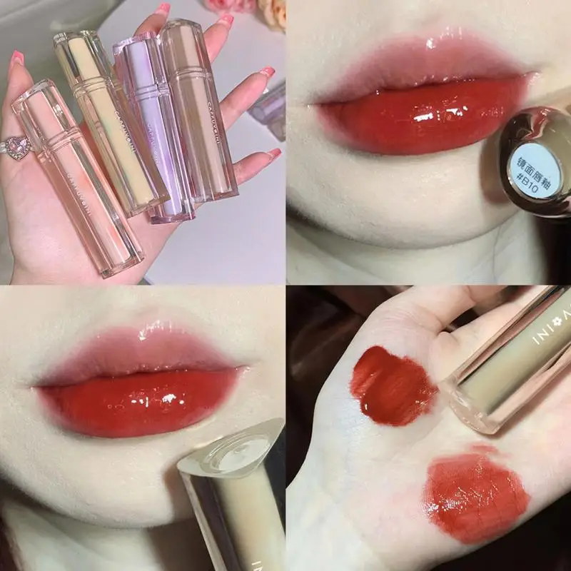Bubble Jelly Lip Gloss Mirror Water Liquid Lipstick Moisturizing